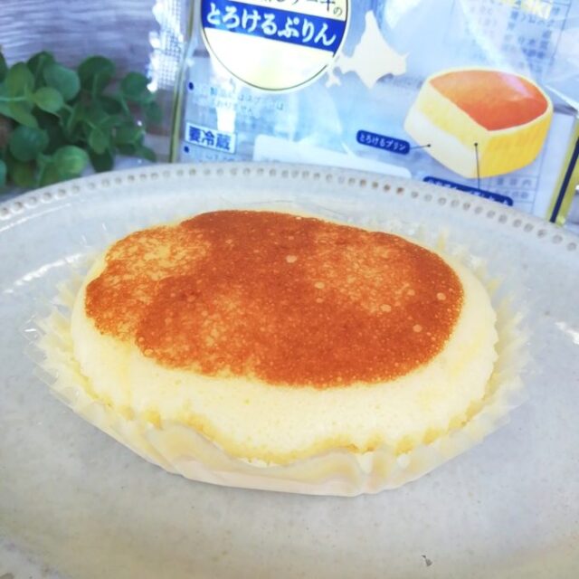 北海道チーズ蒸しケーキのとろけるプリンの中身